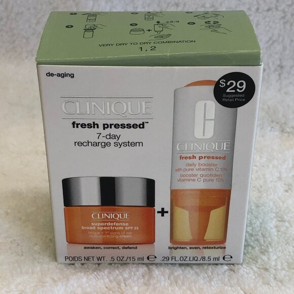 NWT in Box Clinique Fresh Pressed & Fresh Pressed Clinical Recharge System - Picture 10 of 13
